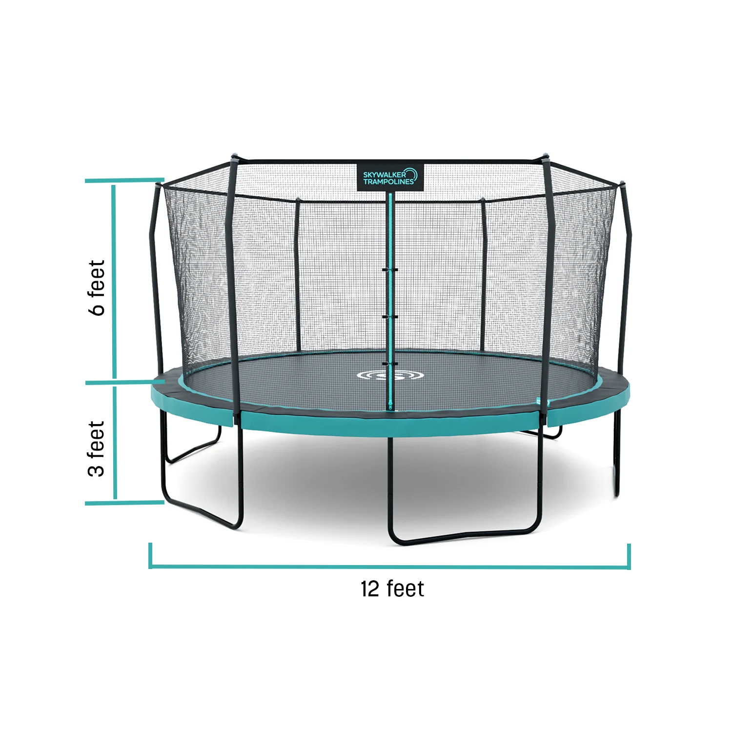 Signature Series 12' Round Outdoor Trampoline with Enclosure - Image 8
