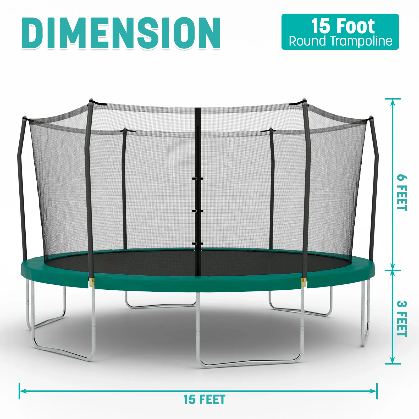15' Round Trampoline - Image 5