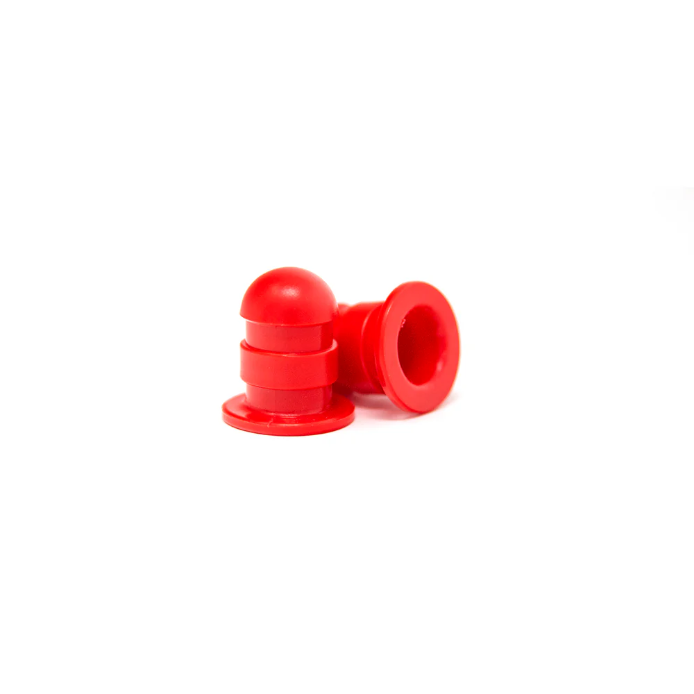 Mini Pole Cap - Red - Qty 2 - Image 2