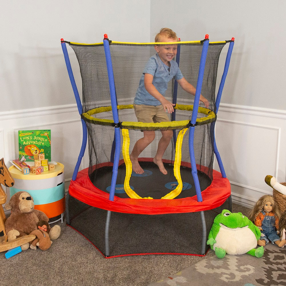 48" Round Zoo Adventure Mini Trampoline with Enclosure - Image 6