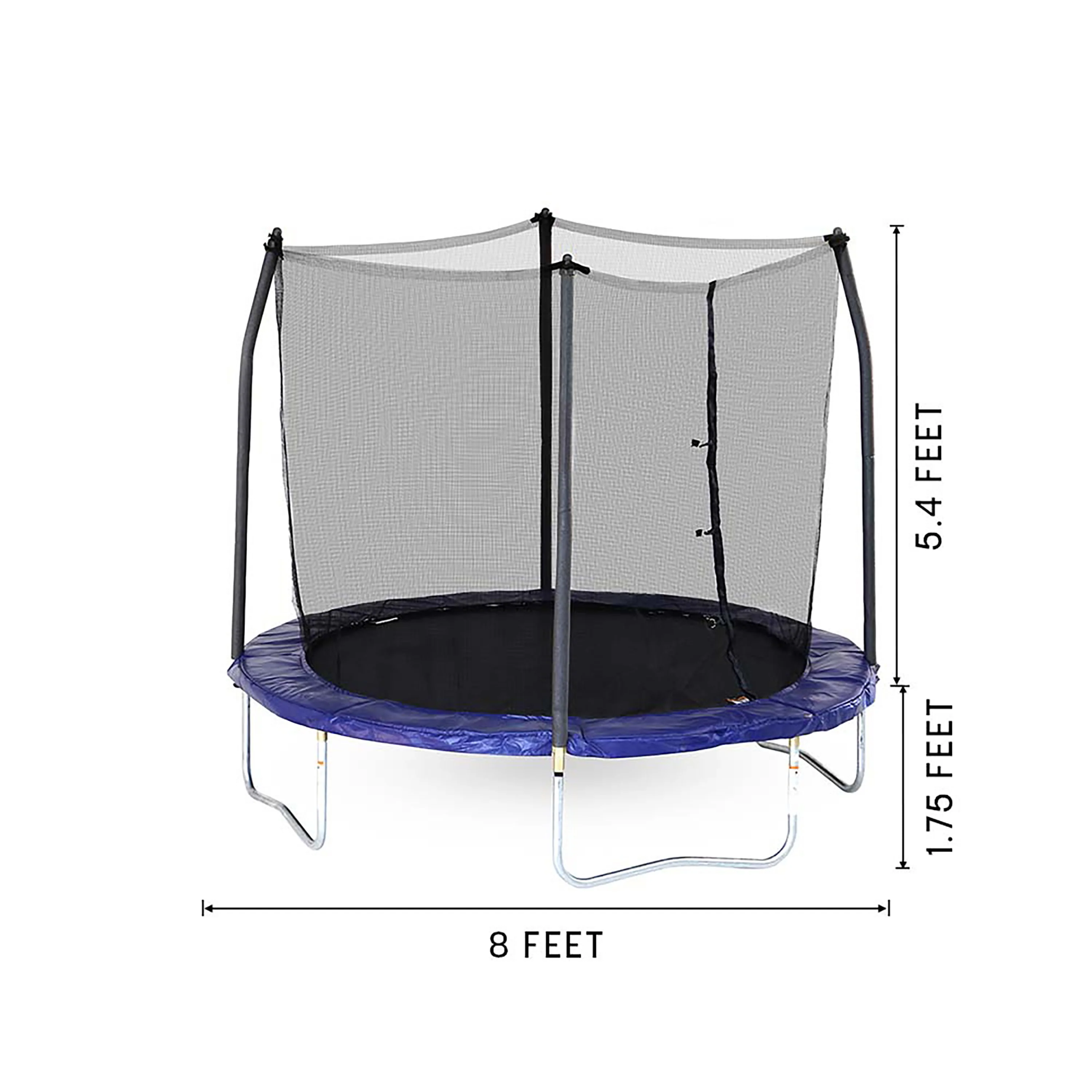 8' Round Trampoline - Blue - Image 7