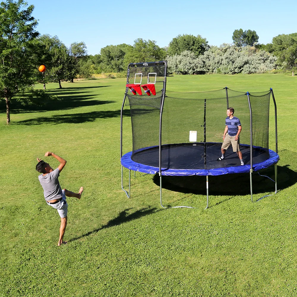 12' Trampoline Double Basketball Hoop Accessory - Image 5