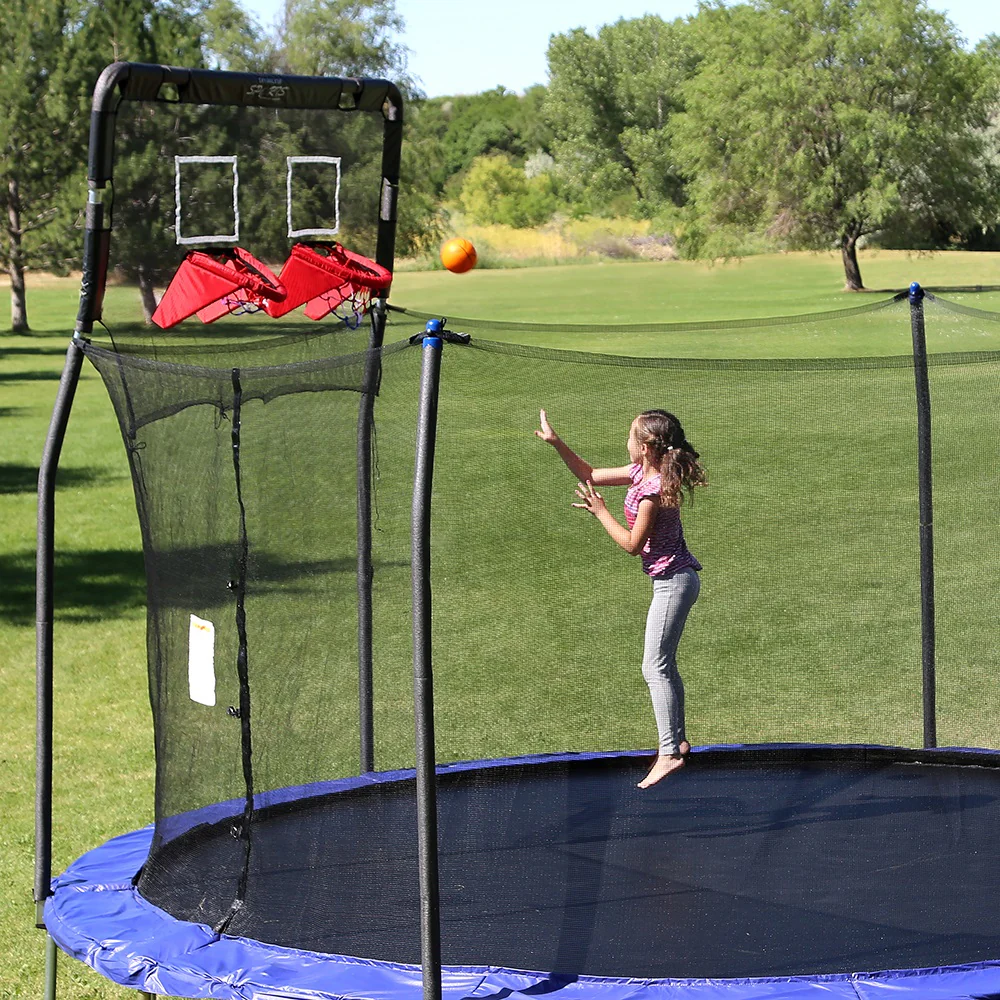12' Trampoline Double Basketball Hoop Accessory - Image 6