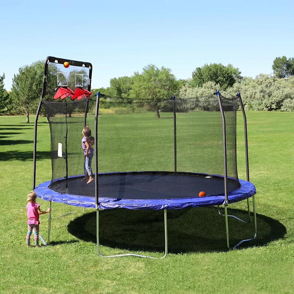 15' Trampoline Double Basketball Hoop Accessory - Image 5