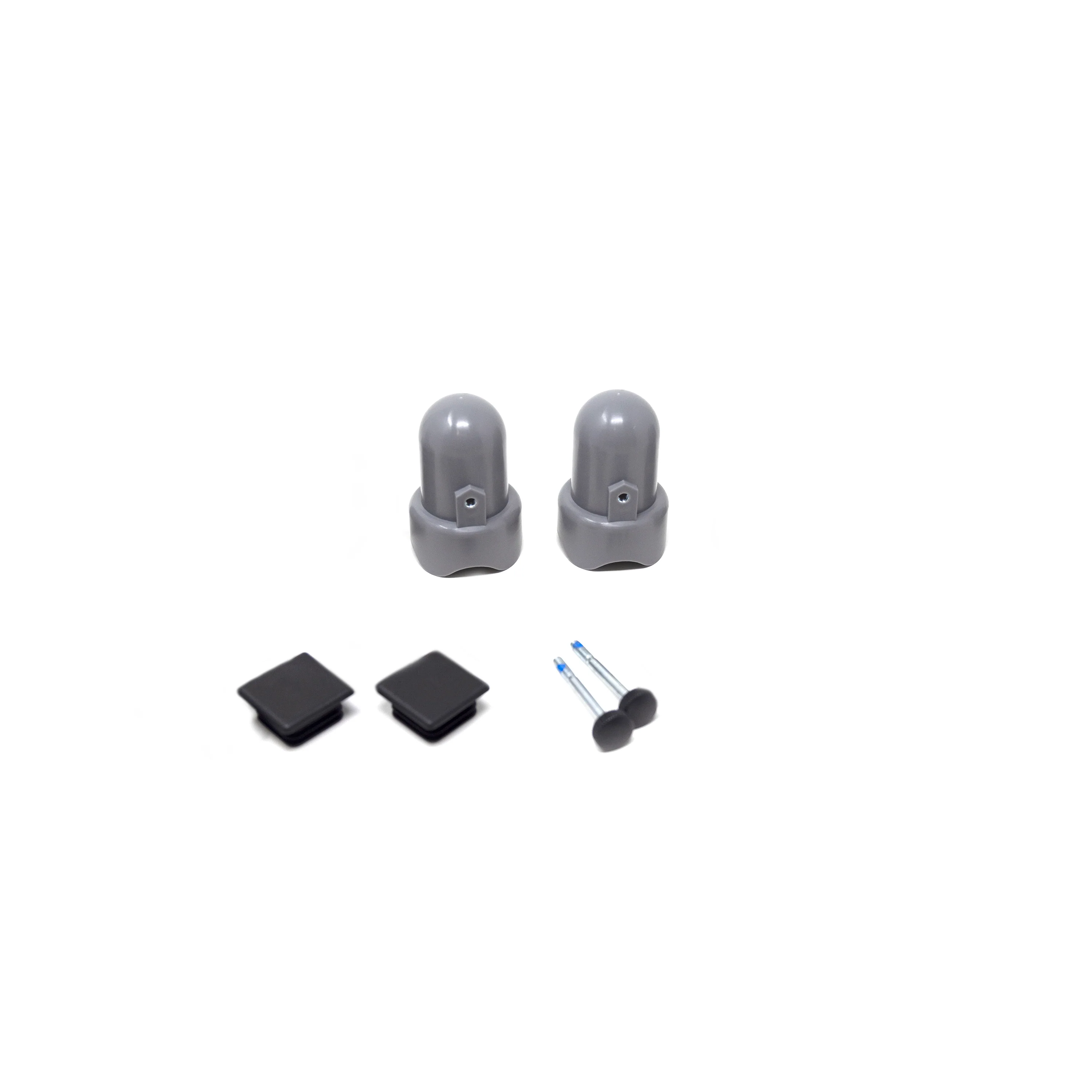 Small Grey Pole Cap Kit with Bolts and End Caps (Set of 2) 008048, 011047, 008031