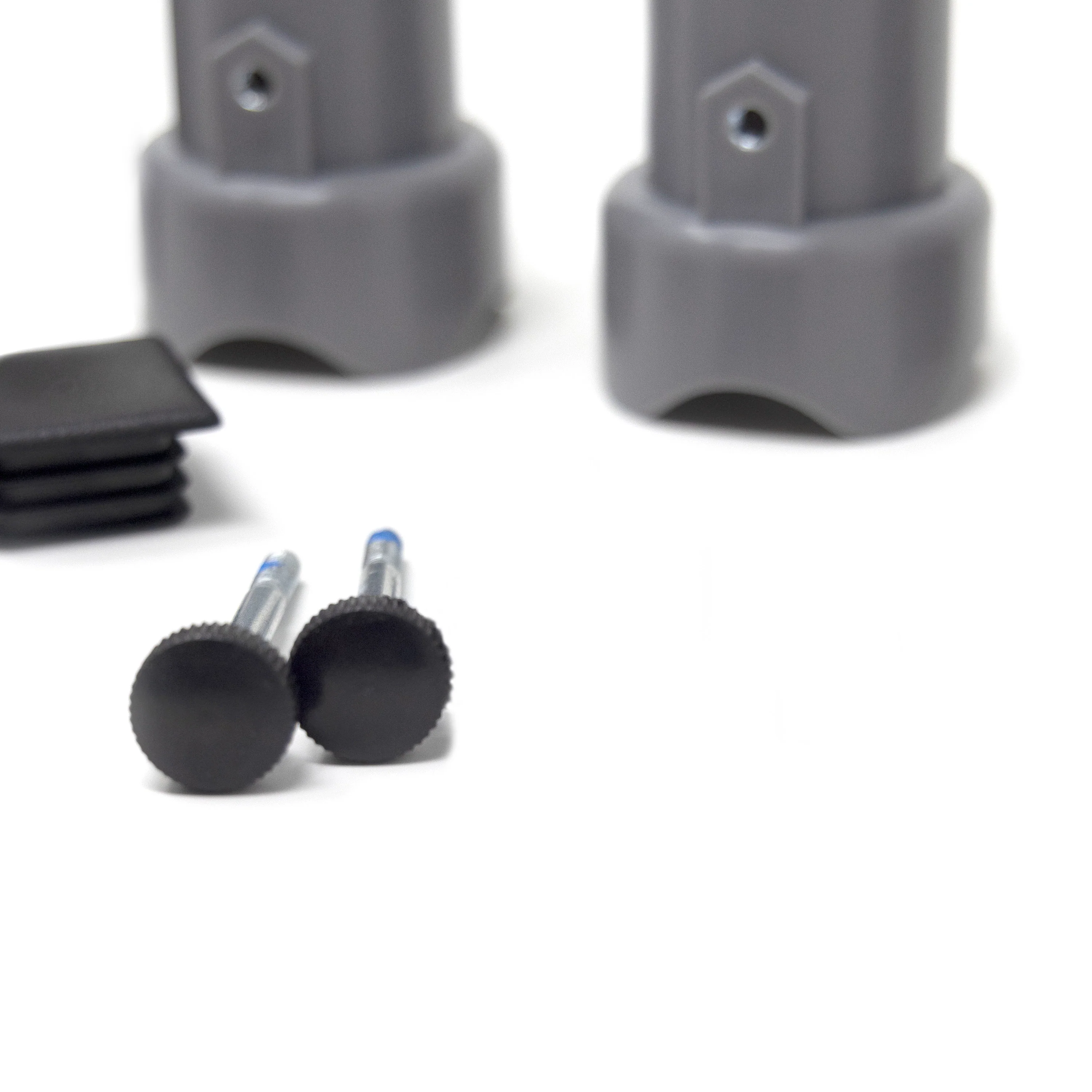 Small Grey Pole Cap Kit with Bolts and End Caps (Set of 2) 008048, 011047, 008031 - Image 2