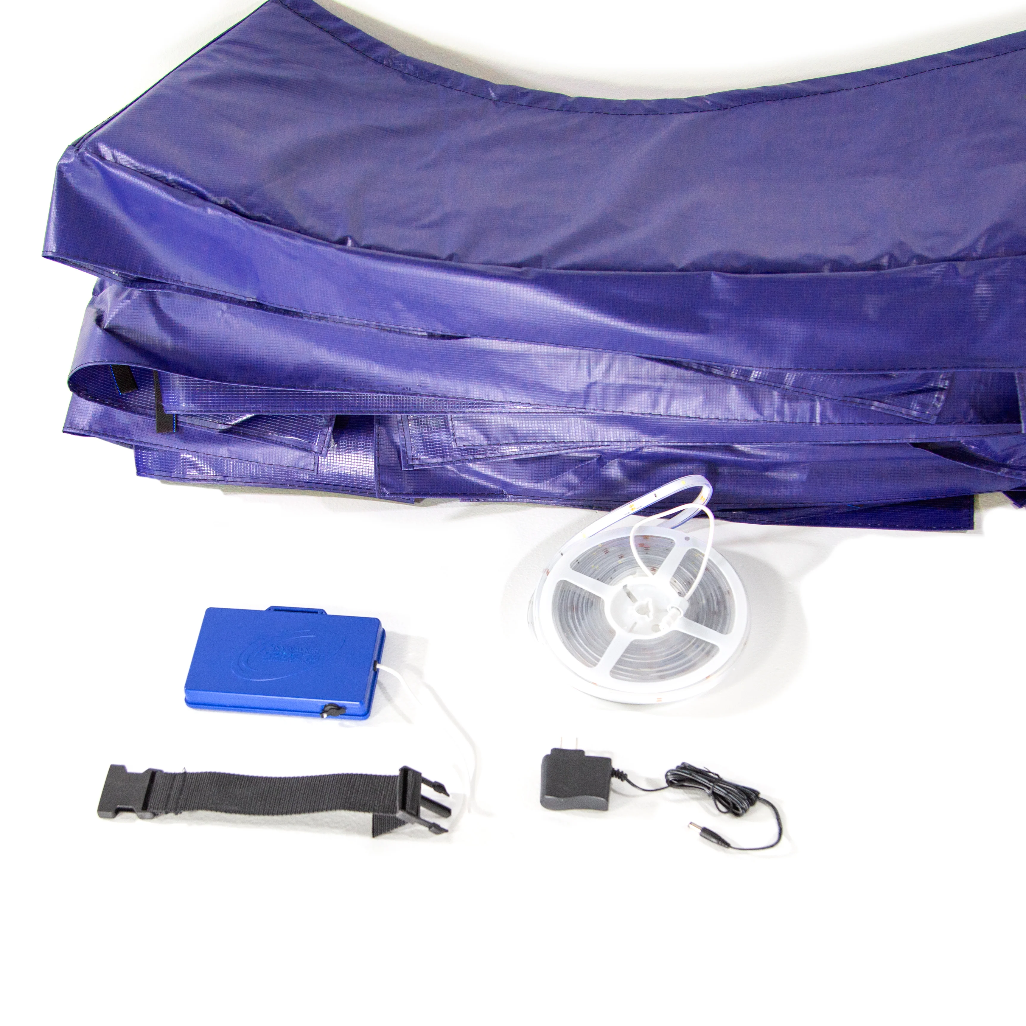 16' Round Lighted Spring Pad - Blue