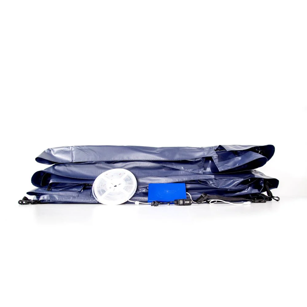 13' Square Lighted Spring Pad - Navy