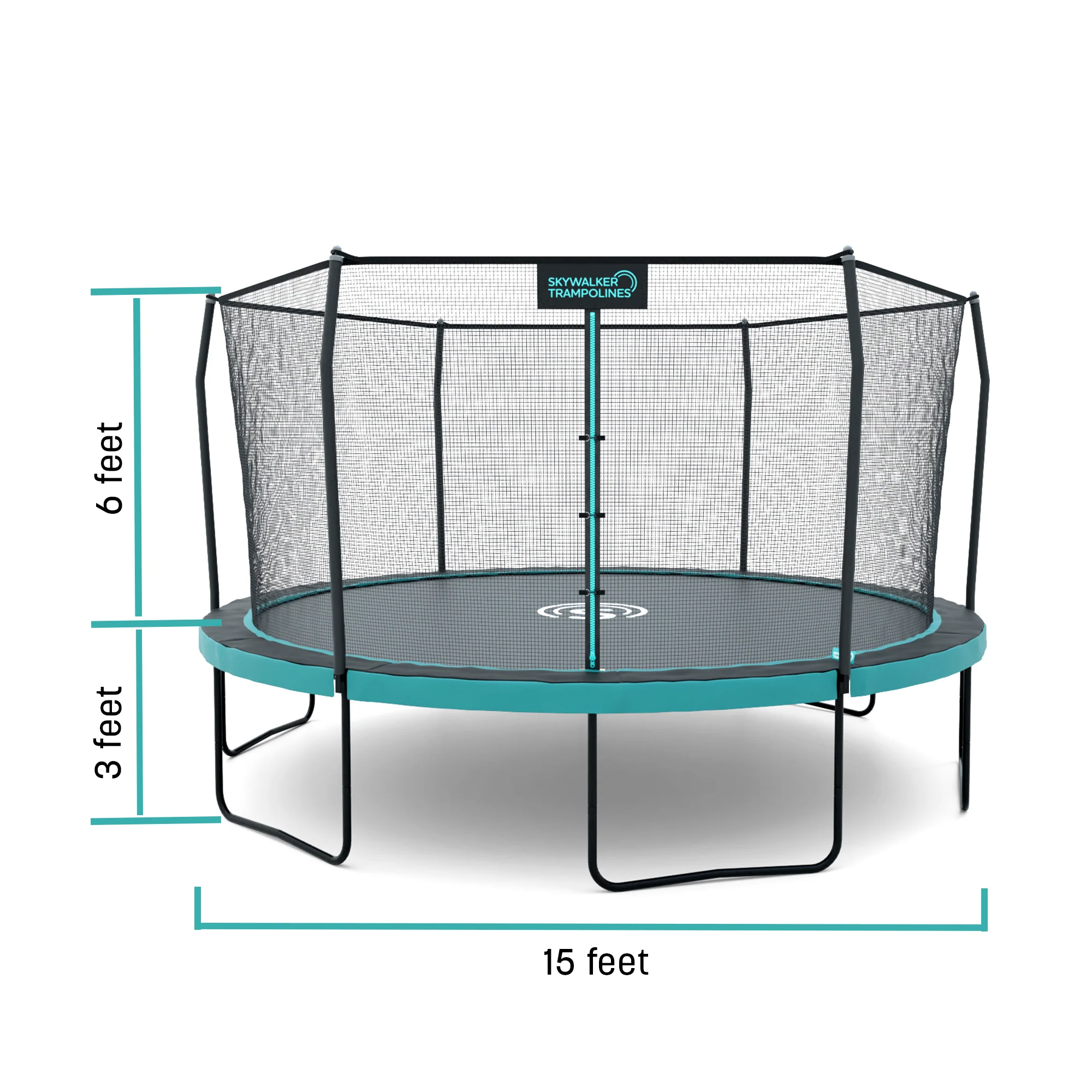 Signature Series 15' Round Outdoor Trampoline with Enclosure - Image 7