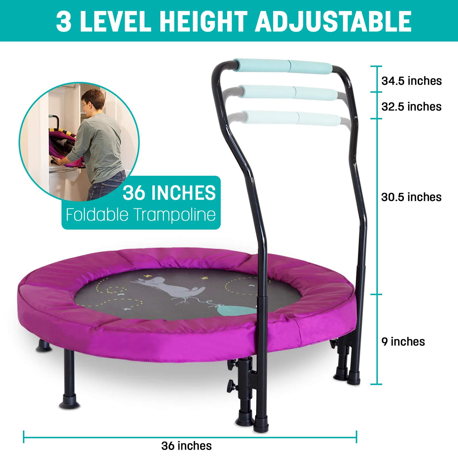 Skywalker Trampolines 36" Eeyore Mini Toddler Trampoline - Image 2
