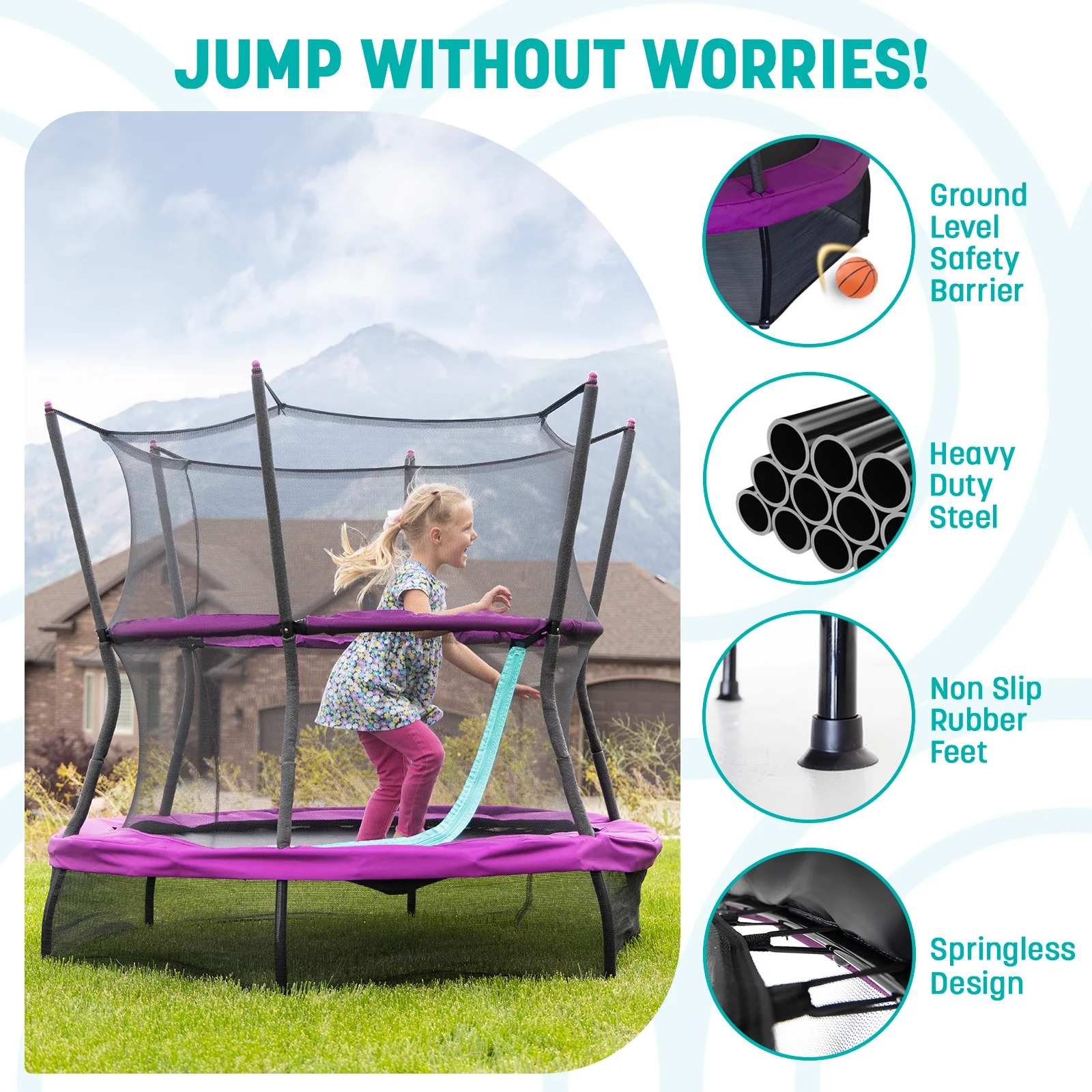 Skywalker Trampolines 60" Eeyore Mini Trampoline for Kids - Image 3