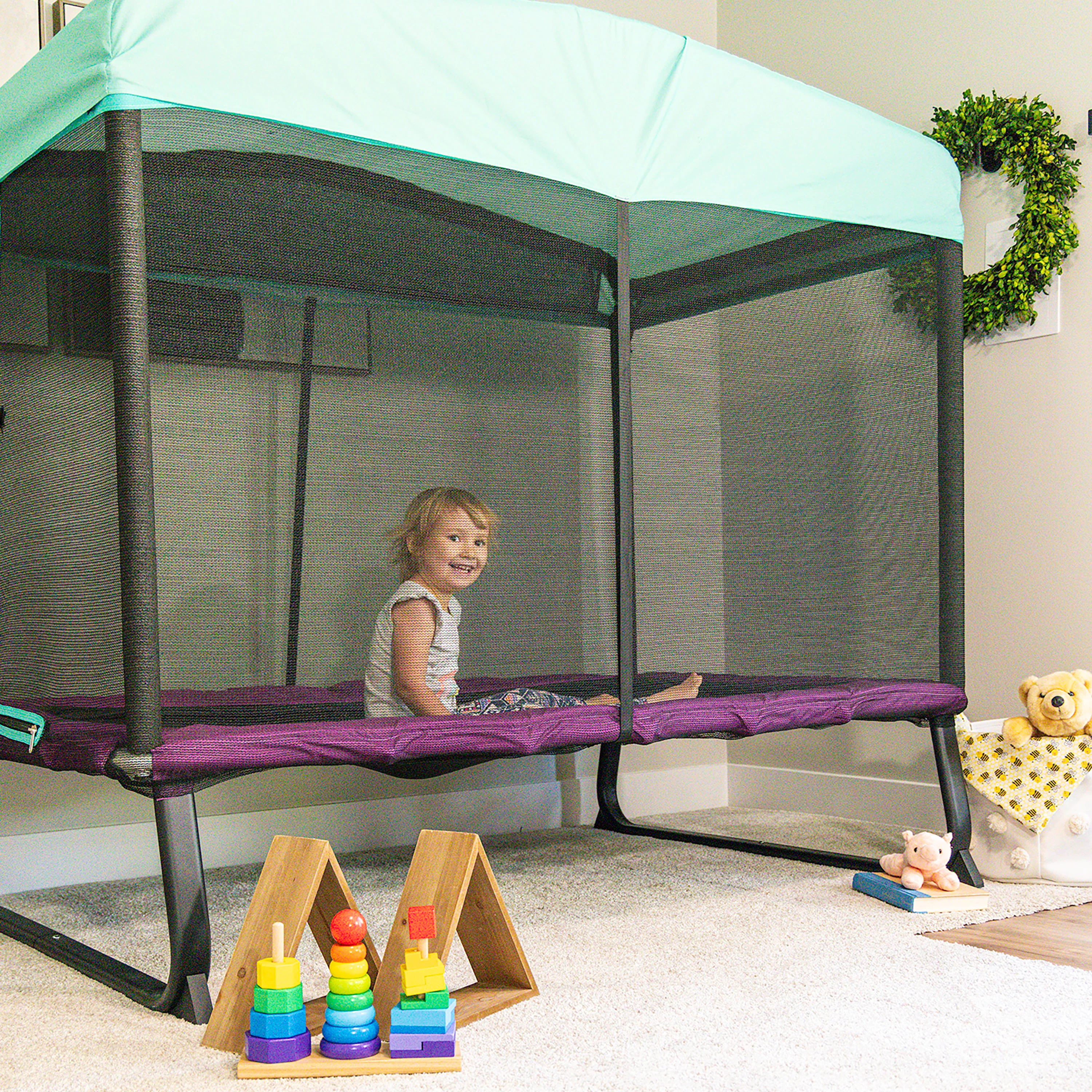Skywalker Trampolines 6 x 4 Ft. Rectangle Eeyore Mini Trampoline for Kids - Image 7
